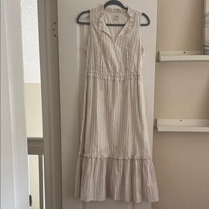 J. Crew Dress with Pastel Stripes and Ruffle Hem size 4 , used like new